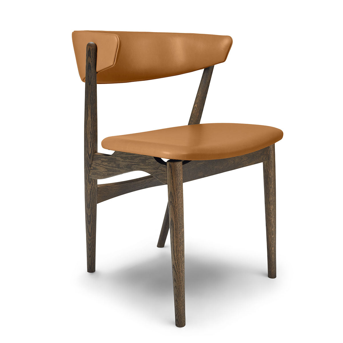 Sibast No 7 Dining Chair | Cognac Silk Leather Seat