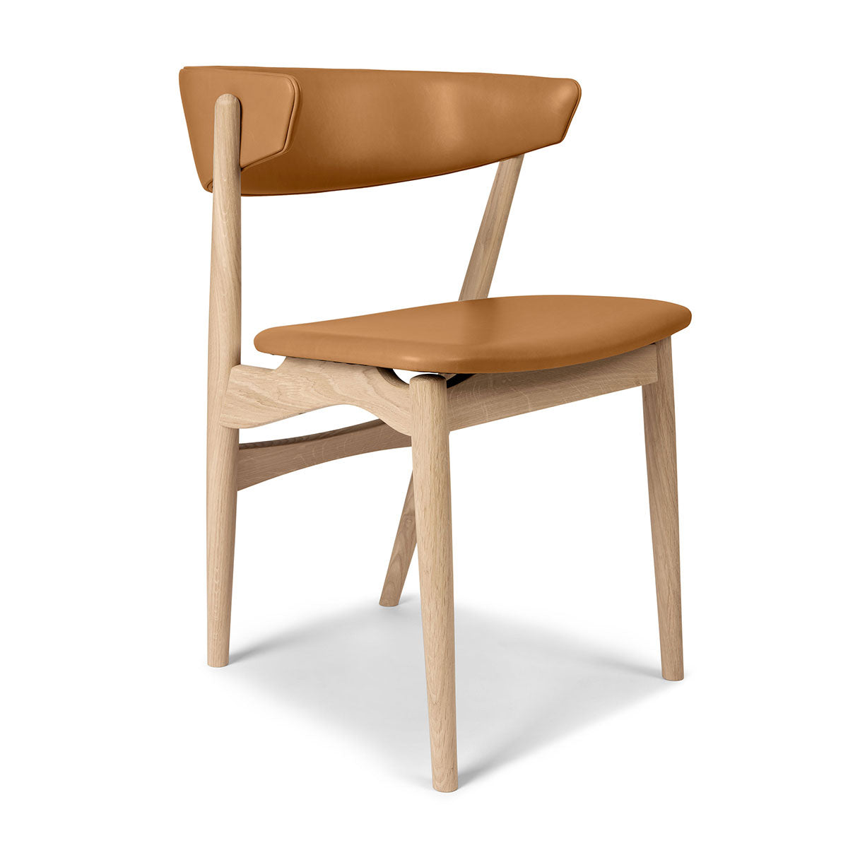 Sibast No 7 Dining Chair | Cognac Silk Leather Seat