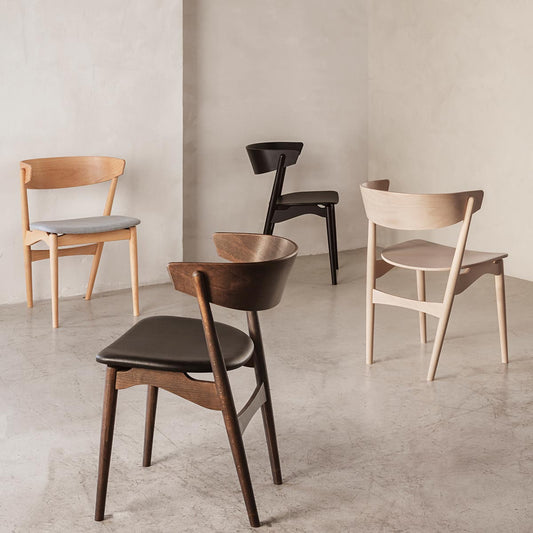 Sibast No 7 Dining Chair | Anthracite Dune Leather Seat