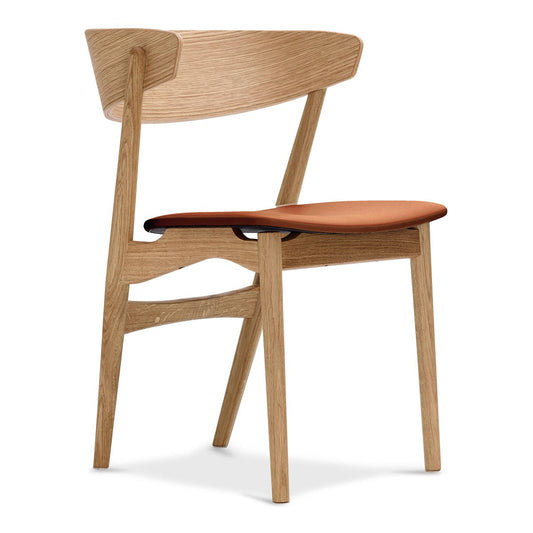 Sibast No 7 Dining Chair | Cognac Silk Leather Seat