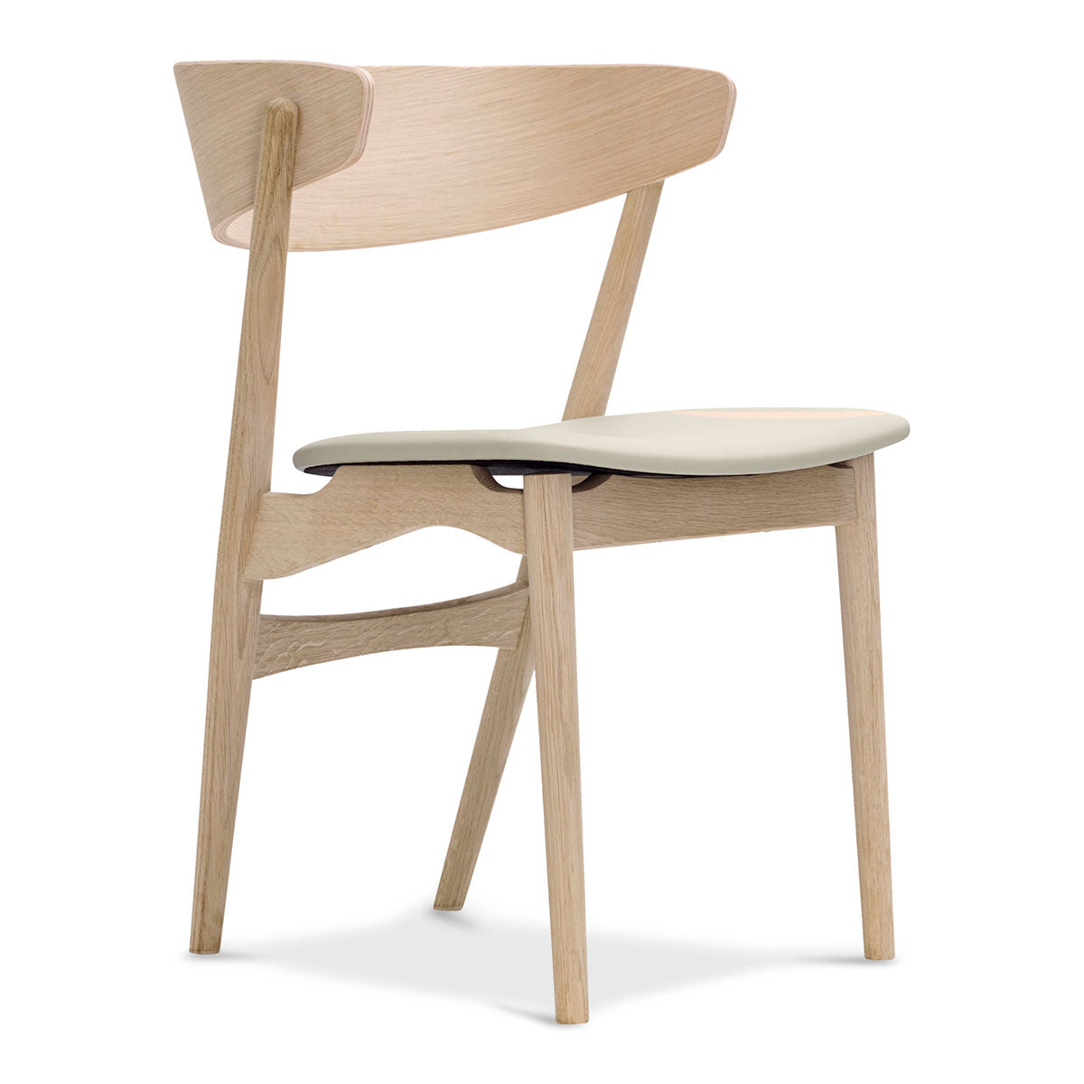 Sibast No 7 Dining Chair | Light Grey Silk Leather Seat