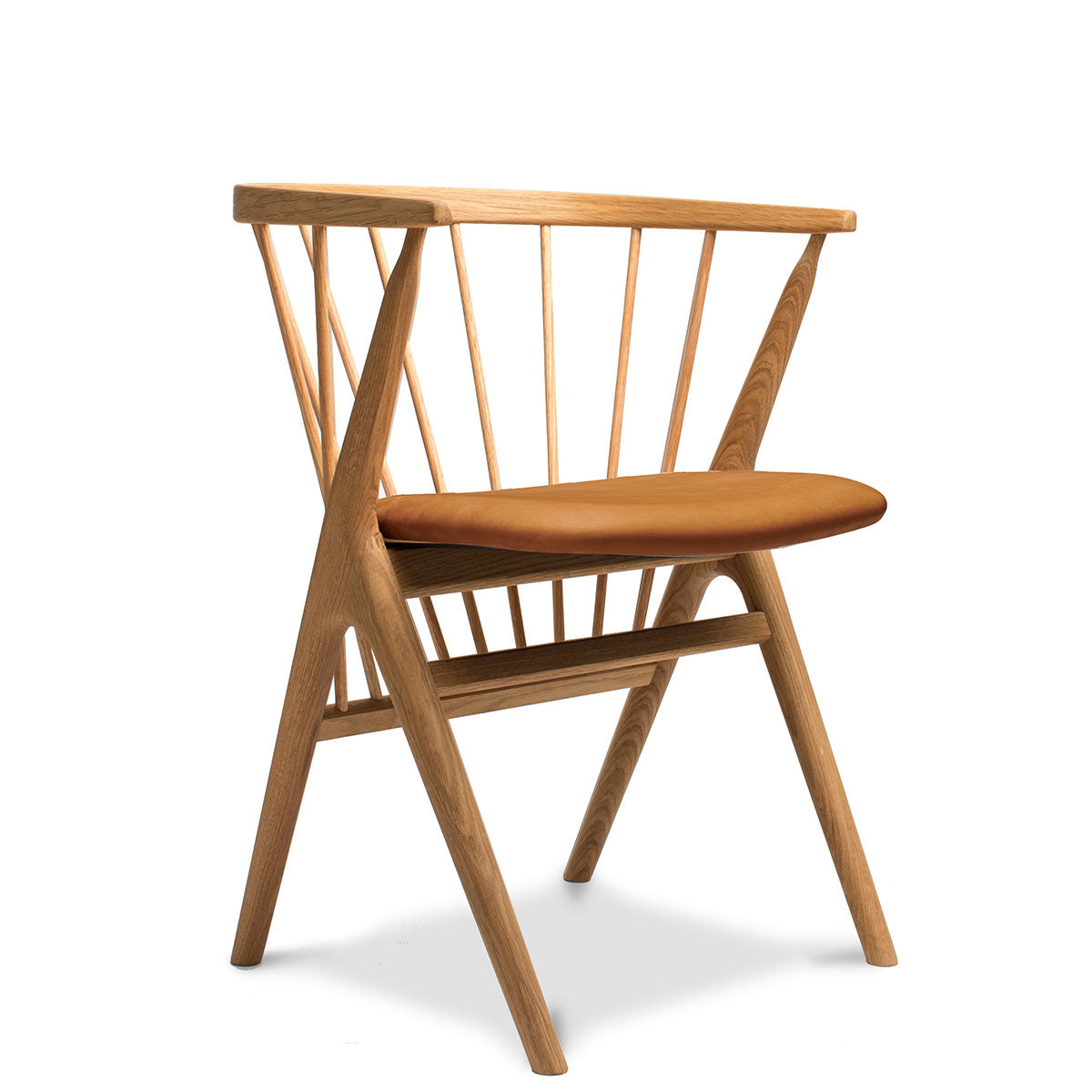 Sibast No 8 Chair | Cognac Silk Leather Seat