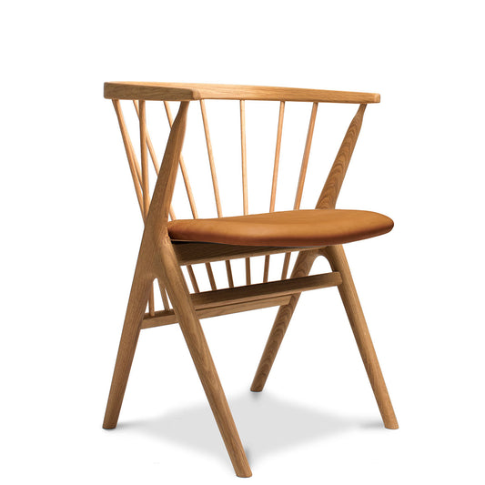 Sibast No 8 Chair | Cognac Silk Leather Seat