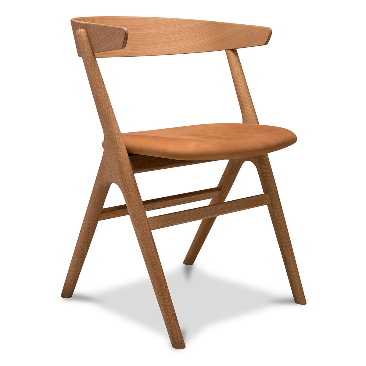 Sibast No 9 Chair | Cognac Silk Leather Seat