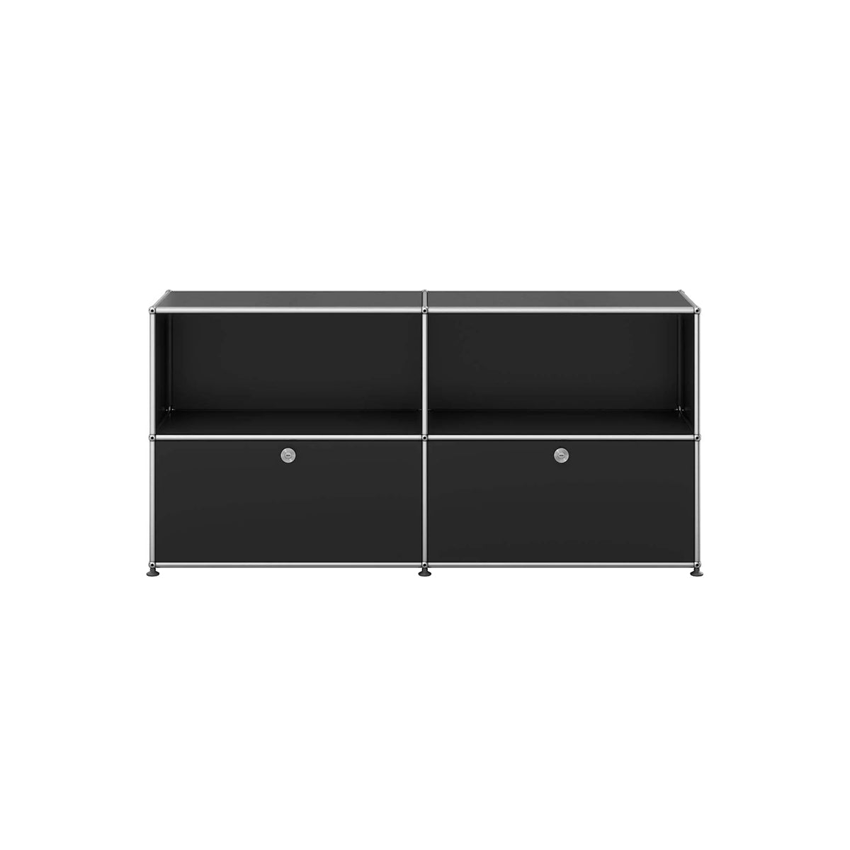 USM Sideboard Lower Doors | Graphite Black Lacquer Panels