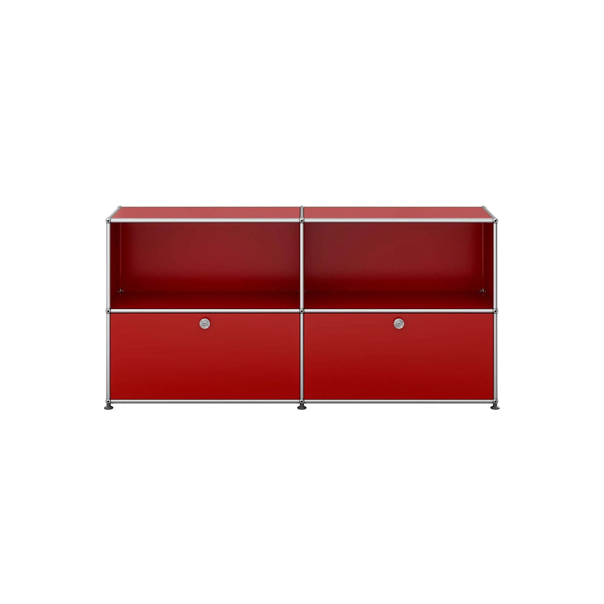 USM Sideboard Lower Doors | Ruby Red Lacquer Panels