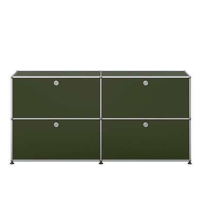 USM 4 Door Sideboard | Olive Green Lacquer Panels