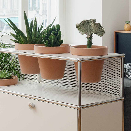 USM Sideboard with Flowerpots | White Lacquer Panels
