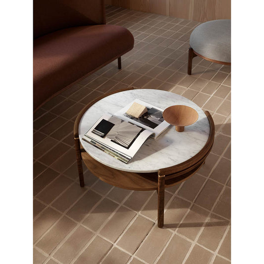 Sideways Coffee Table | White Marble Top