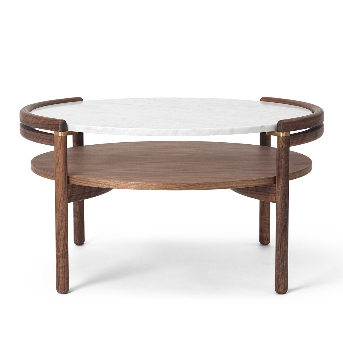 Sideways Coffee Table | White Marble Top