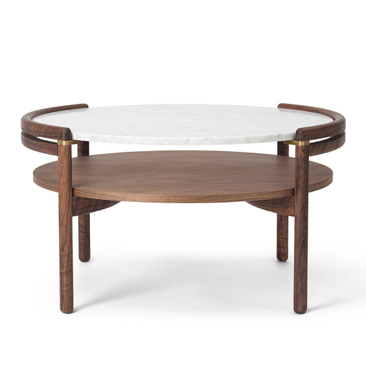 Sideways Coffee Table | White Marble Top