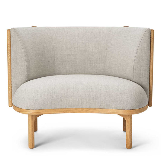 Sideways Lounge Chair | Remix Fabric 123 Light Grey