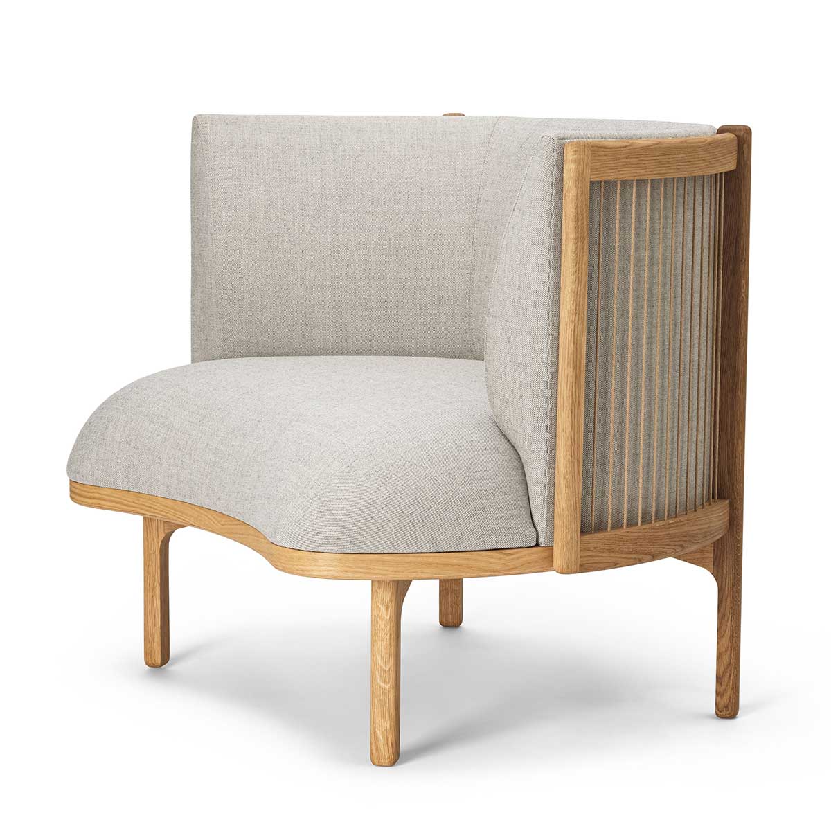 Sideways Lounge Chair | Remix Fabric 123 Light Grey