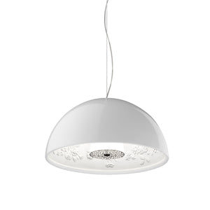 Skygarden Small Pendant Light | Glossy White Outer Shell