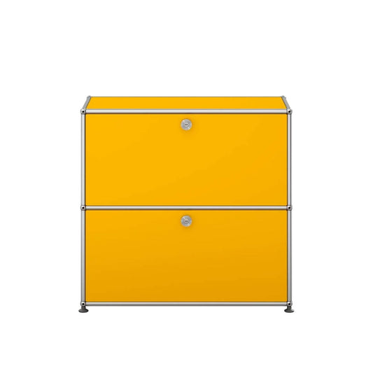 USM Small Closed Unit | Golden Yellow Lacquer Panels