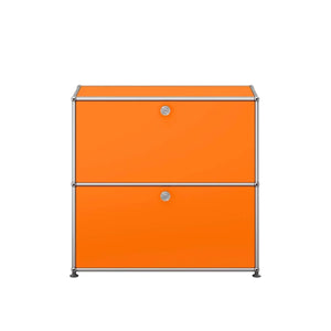 USM Small Closed Unit | Orange Lacquer Panels