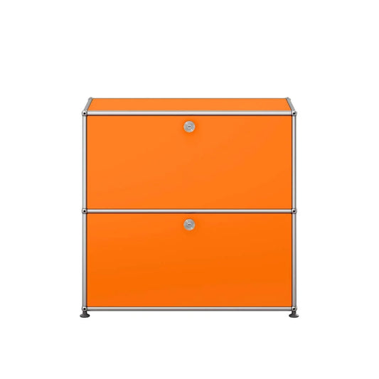 USM Small Closed Unit | Orange Lacquer Panels