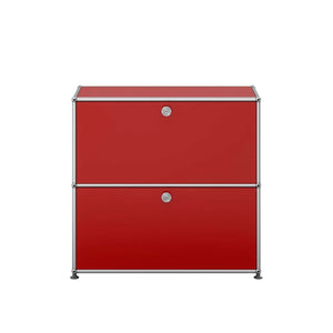USM Small Closed Unit | Ruby Red Lacquer Panels