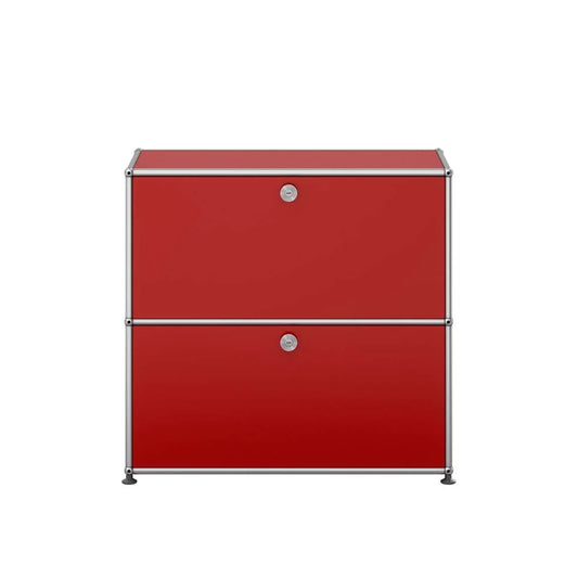 USM Small Closed Unit | Ruby Red Lacquer Panels