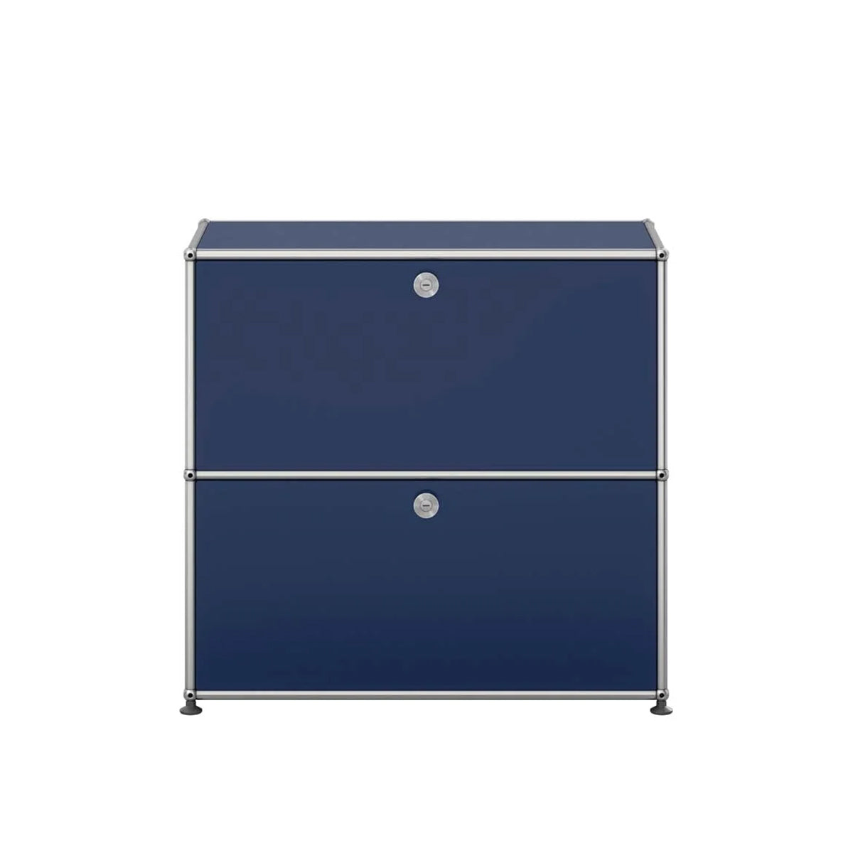 USM Small Closed Unit | Steel Blue Lacquer Panels