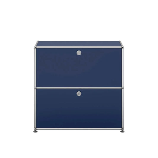 USM Small Closed Unit | Steel Blue Lacquer Panels