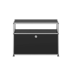 USM Small TV Unit | Graphite Black Lacquer Panels