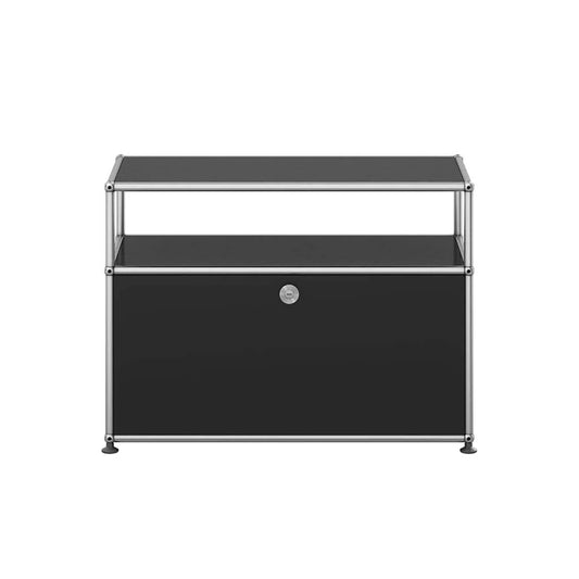 USM Small TV Unit | Graphite Black Lacquer Panels