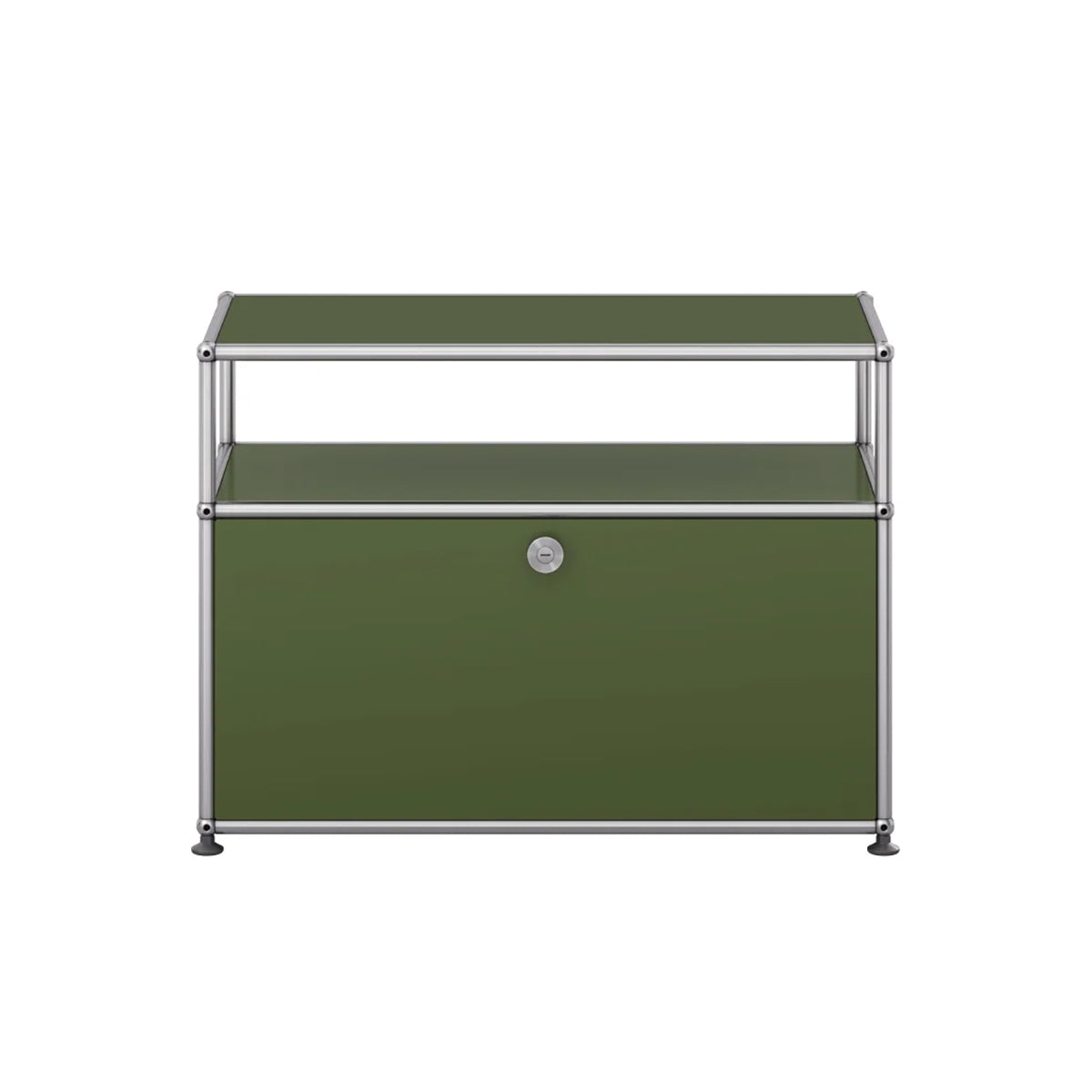 USM Small TV Unit | Olive Green Lacquer Panels