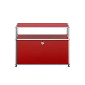 USM Small TV Unit | Ruby Red Lacquer Panels
