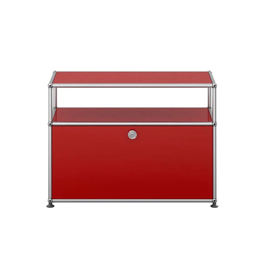 USM Small TV Unit | Ruby Red Lacquer Panels