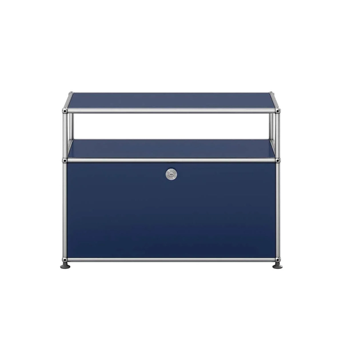 USM Small TV Unit | Steel Blue Lacquer Panels