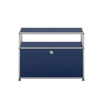 USM Small TV Unit | Steel Blue Lacquer Panels