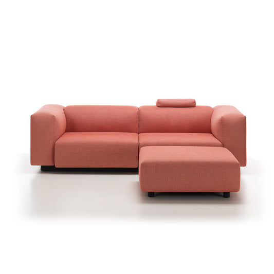 Soft 2 Seat with Ottoman | Dumet 23 Coral Rose Upholstery