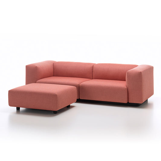 Soft 2 Seat with Ottoman | Dumet 23 Coral Rose Upholstery