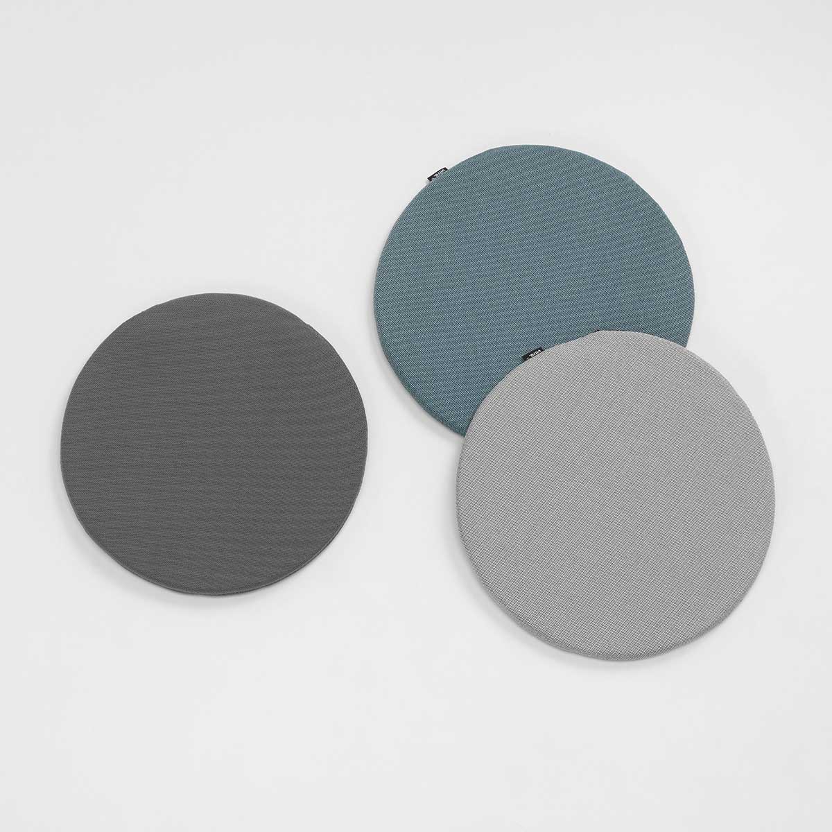 Soft Seats Outdoor Cushion | White and Steel Blue 53 Simmons Fabric