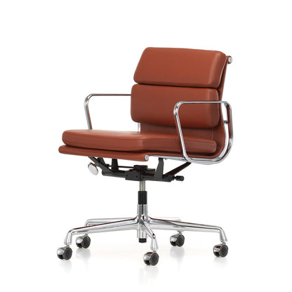 Soft Pad EA 217 Chair | Leather Chocolate 68 and Plano Brown 54