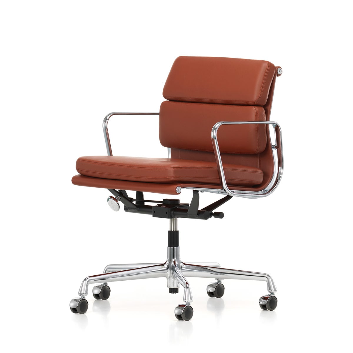 Soft Pad EA 217 Chair | Leather Chocolate 68 and Plano Brown 54