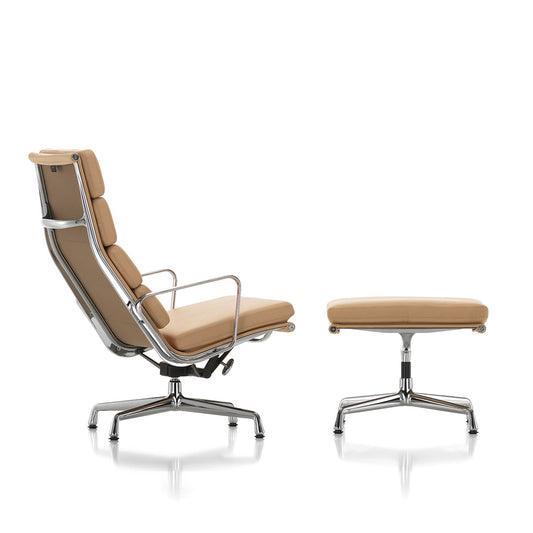 Soft Pad EA 223 Stool | Leather Sand 71 and Plano Mauve Grey 71