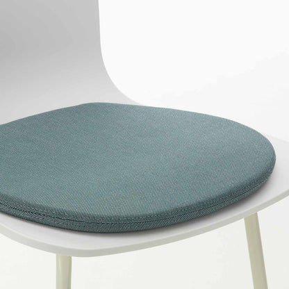 Soft Seats Outdoor Cushion | White and Steel Blue 53 Simmons Fabric