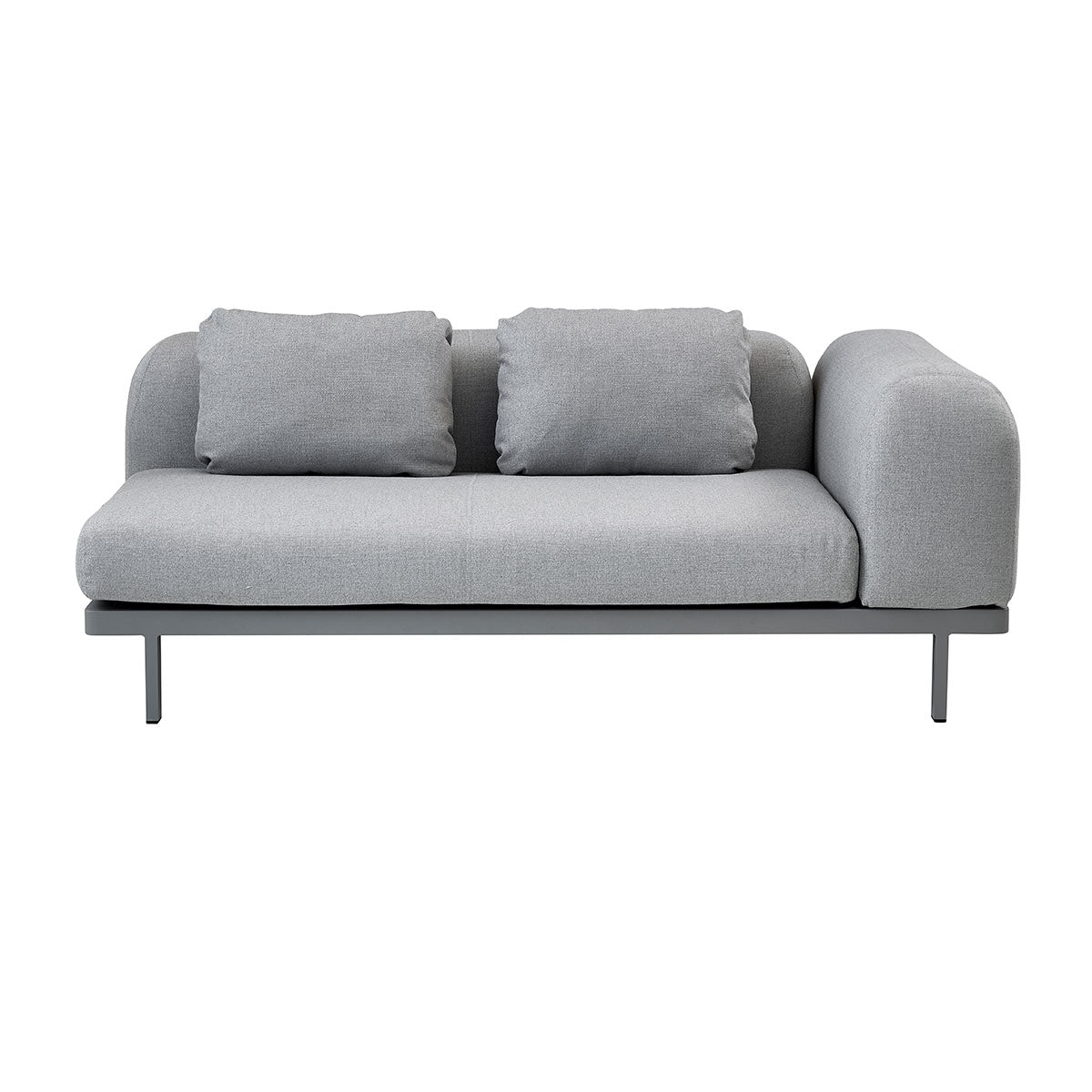 Space 2 Seat Sofa with Arm | Light Grey Air Touch Fabric