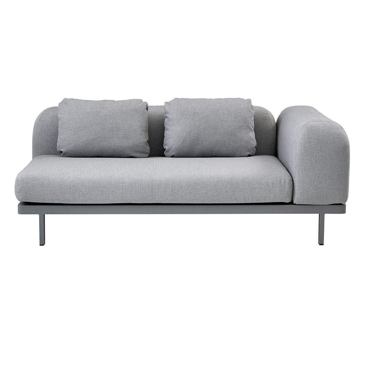 Space 2 Seat Sofa with Arm | Light Grey Air Touch Fabric