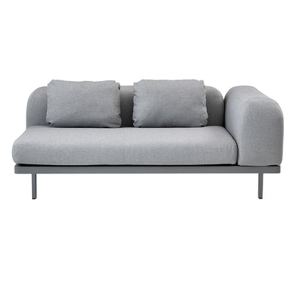 Space 2 Seat Sofa with Arm | Light Grey Air Touch Fabric