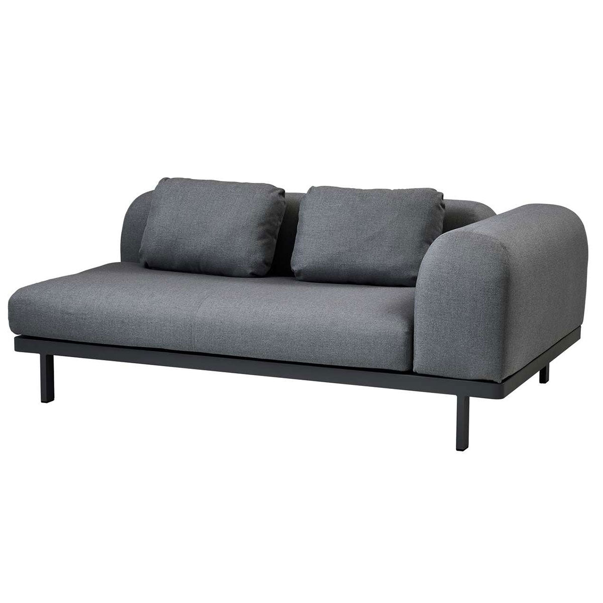 Space 2 Seat Sofa with Arm | Grey Air Touch Fabric