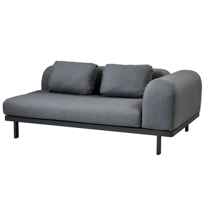Space 2 Seat Sofa with Arm | Grey Air Touch Fabric