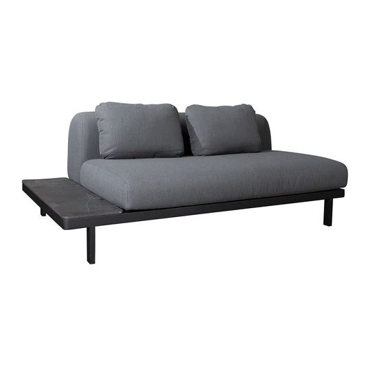 Space 2 Seat Sofa with Board | Grey Air Touch Fabric