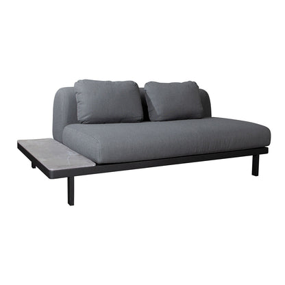 Space 2 Seat Sofa with Board | Grey Air Touch Fabric