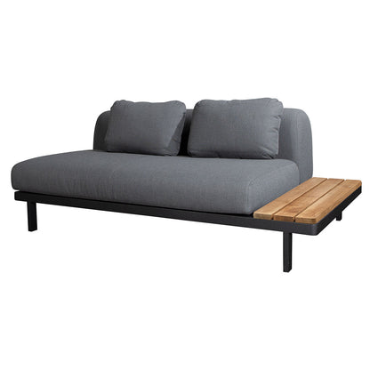 Space 2 Seat Sofa with Board | Grey Air Touch Fabric