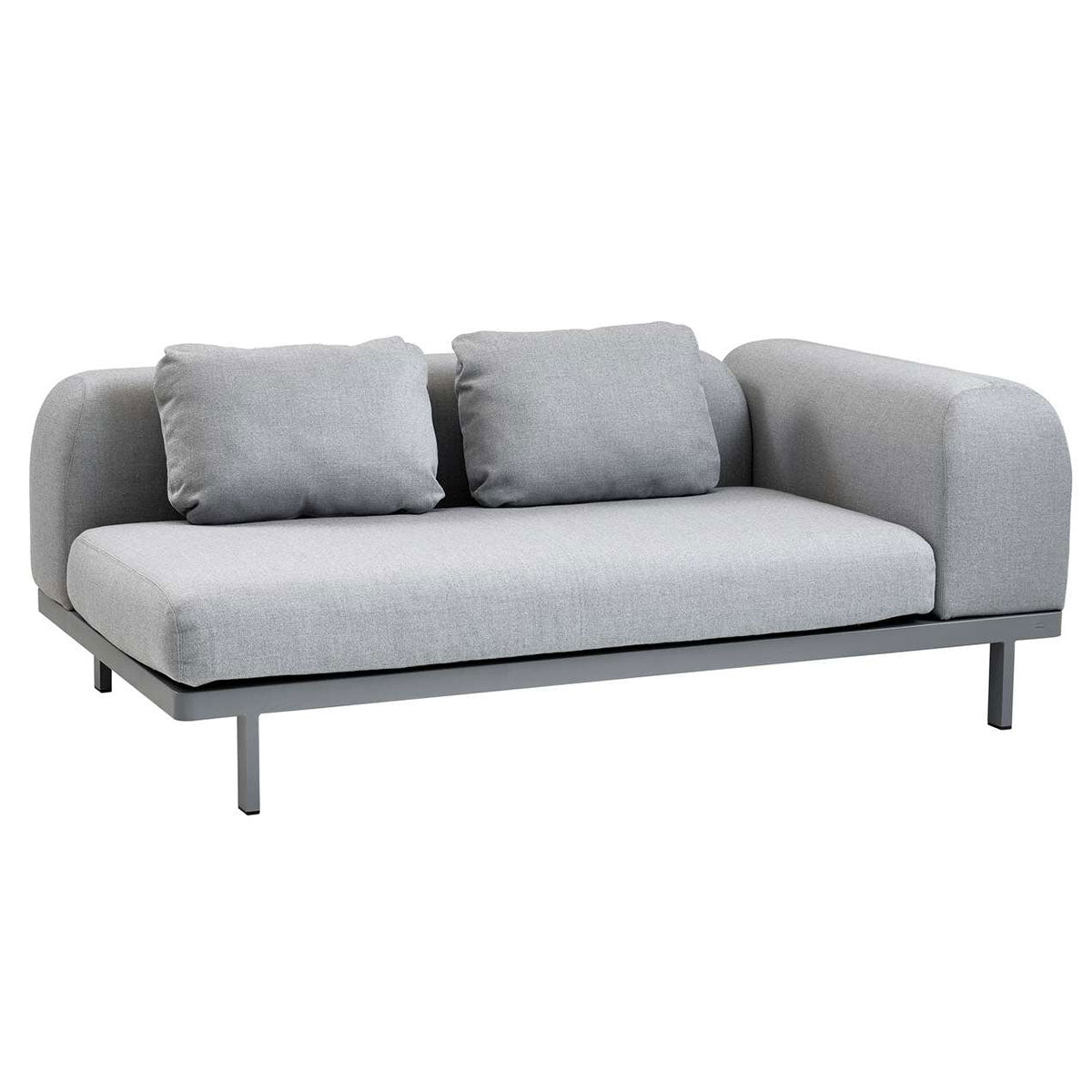 Space 2 Seat Sofa with Arm | Light Grey Air Touch Fabric