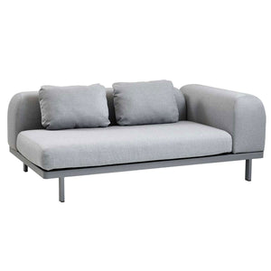 Space 2 Seat Sofa with Arm | Light Grey Air Touch Fabric