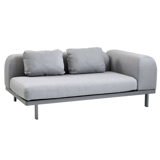 Space 2 Seat Sofa with Arm | Light Grey Air Touch Fabric